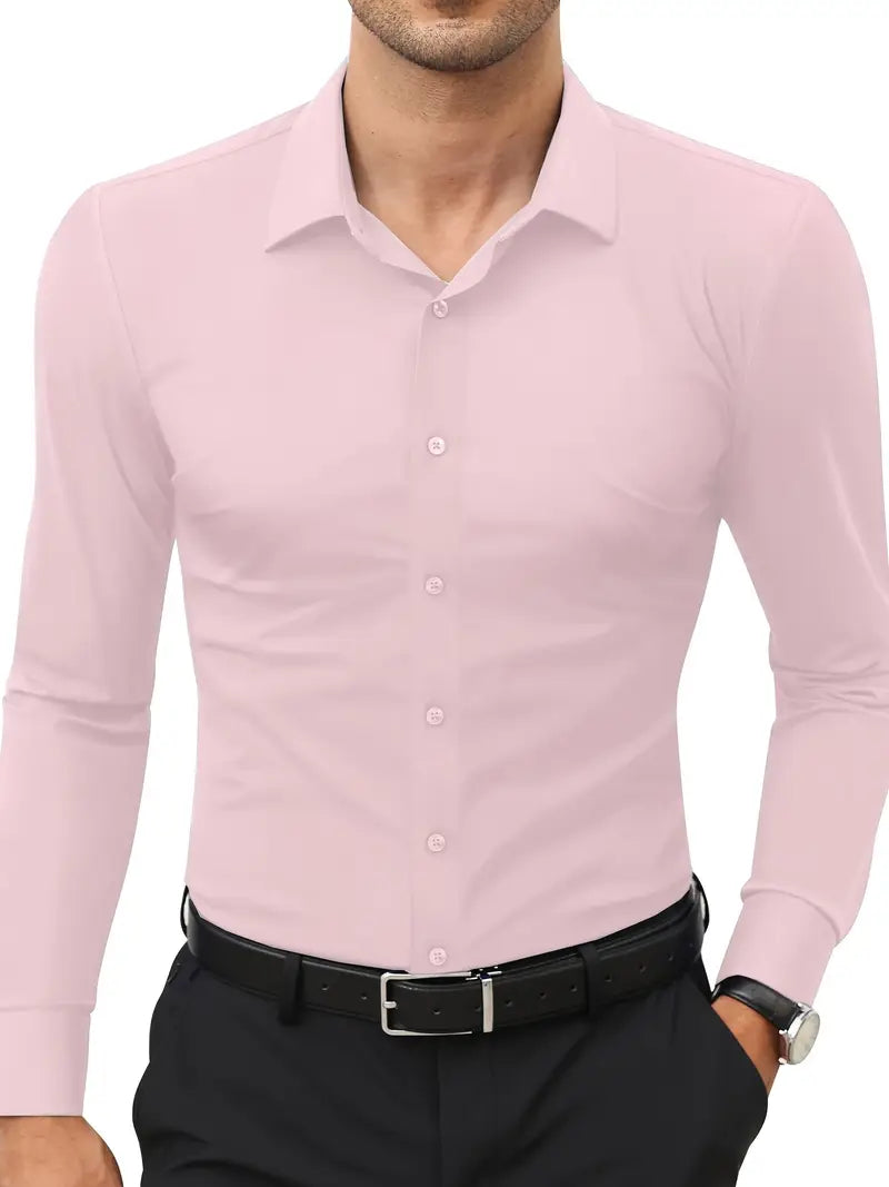 Ratajczak™ | Elegancka koszula slim-fit w jednolitym kolorze – najwyższa jakość