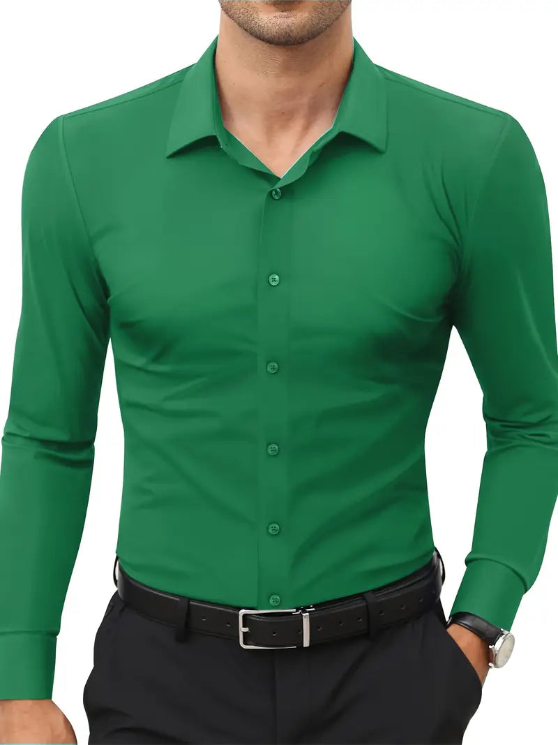 Ratajczak™ | Elegancka koszula slim-fit w jednolitym kolorze – najwyższa jakość