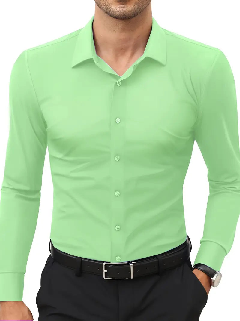 Ratajczak™ | Elegancka koszula slim-fit w jednolitym kolorze – najwyższa jakość