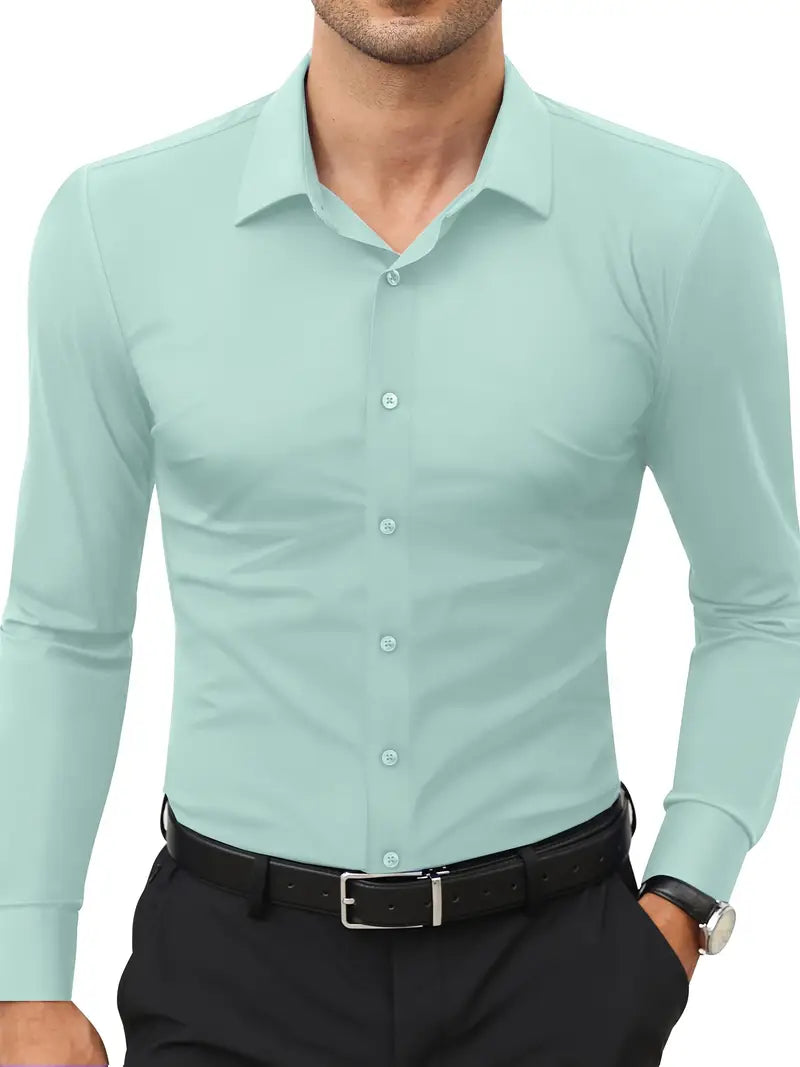 Ratajczak™ | Elegancka koszula slim-fit w jednolitym kolorze – najwyższa jakość