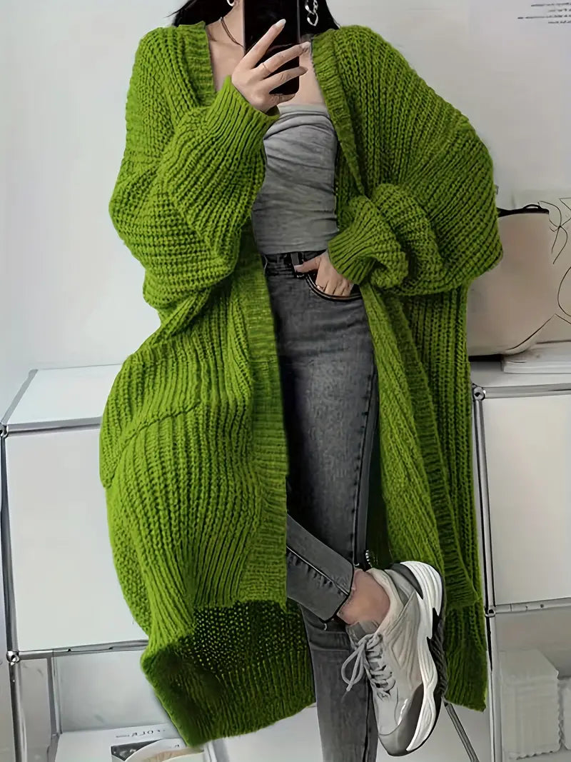 Pawlakowski™ | Stylowy długi kardigan damski z otwartym przodem