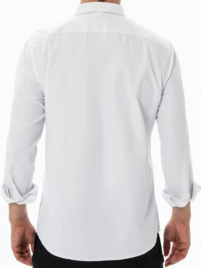Ratajczak™ | Elegancka koszula slim-fit w jednolitym kolorze – najwyższa jakość