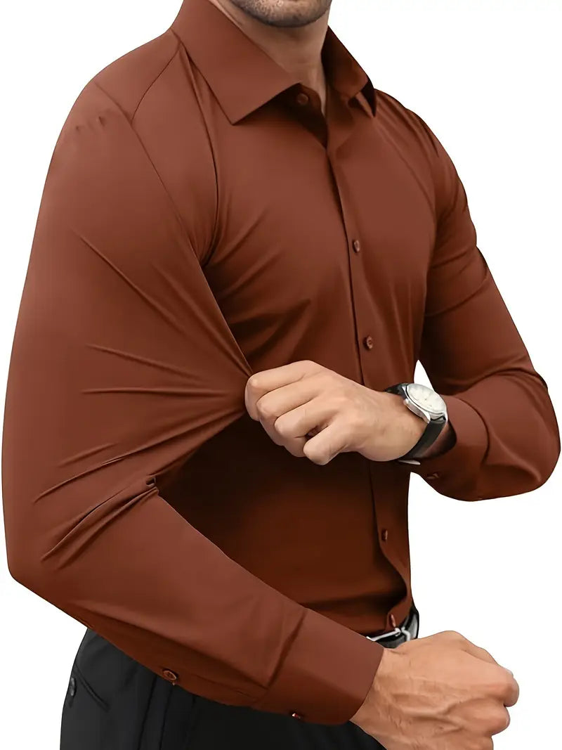 Ratajczak™ | Elegancka koszula slim-fit w jednolitym kolorze – najwyższa jakość