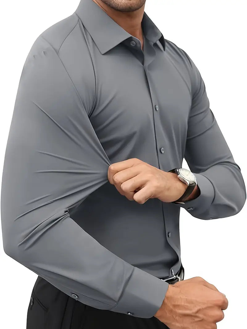Ratajczak™ | Elegancka koszula slim-fit w jednolitym kolorze – najwyższa jakość