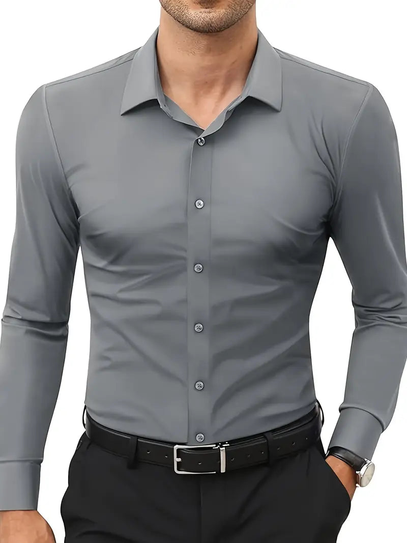 Ratajczak™ | Elegancka koszula slim-fit w jednolitym kolorze – najwyższa jakość