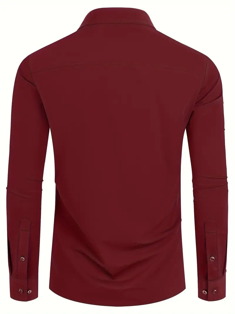 Ratajczak™ | Elegancka koszula slim-fit w jednolitym kolorze – najwyższa jakość
