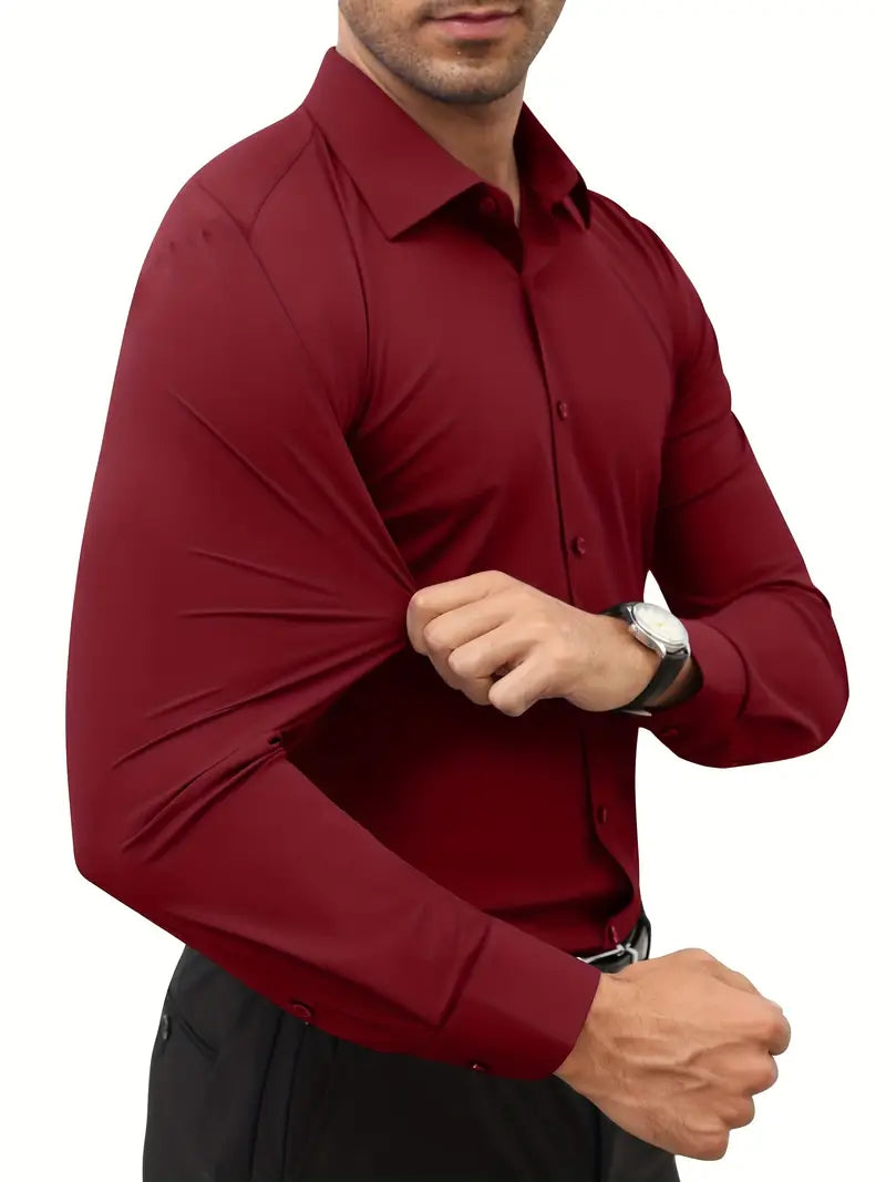 Ratajczak™ | Elegancka koszula slim-fit w jednolitym kolorze – najwyższa jakość