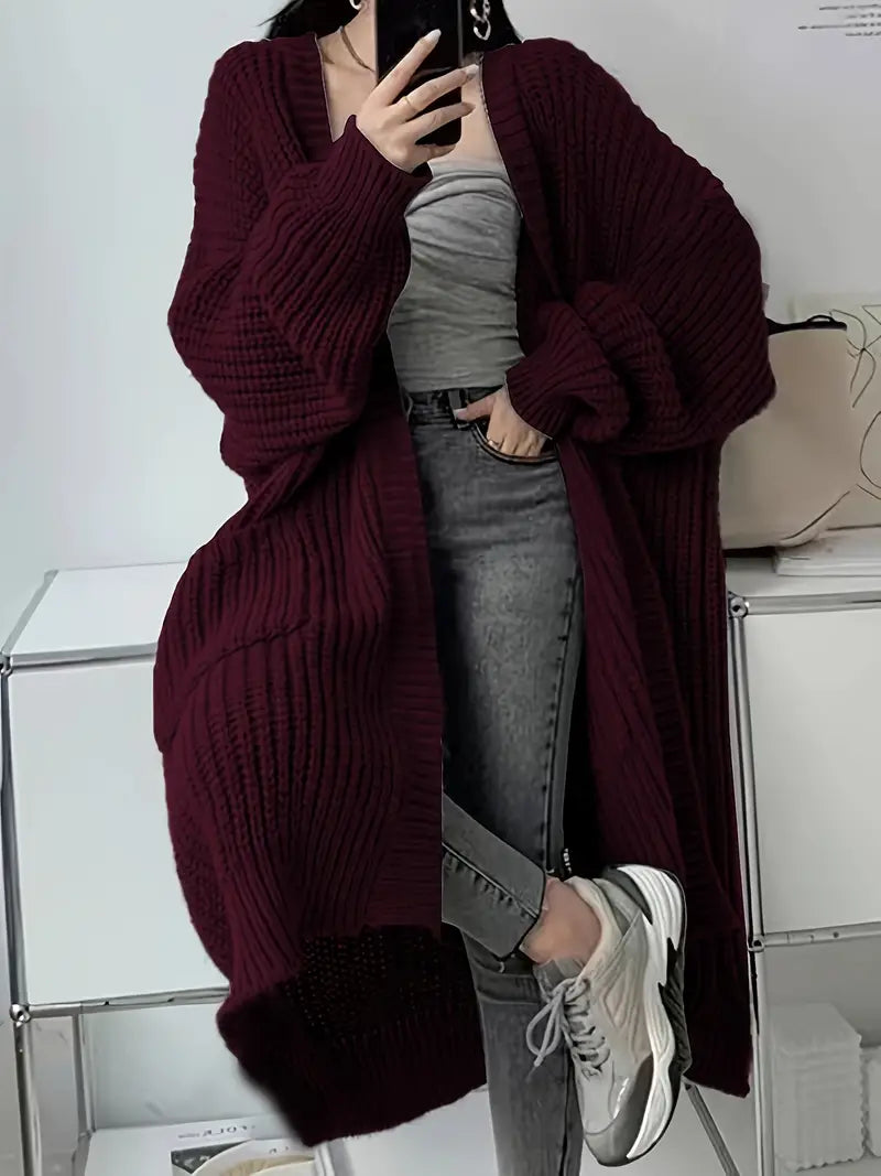 Pawlakowski™ | Stylowy długi kardigan damski z otwartym przodem