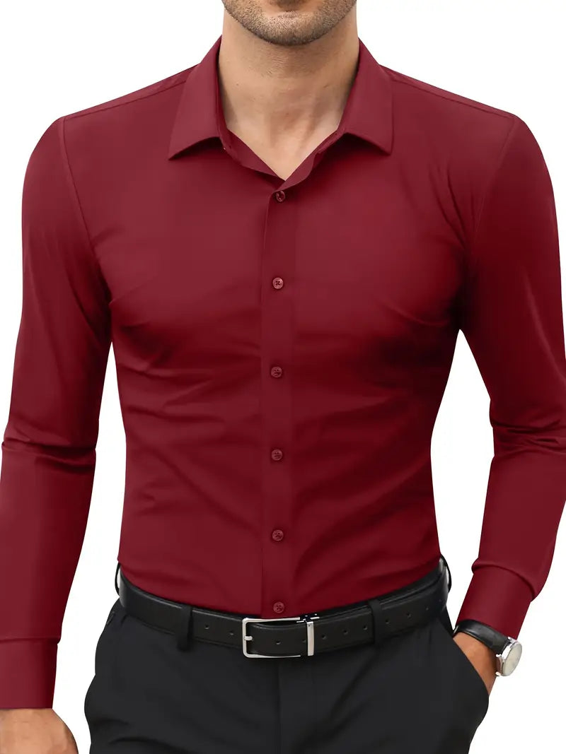 Ratajczak™ | Elegancka koszula slim-fit w jednolitym kolorze – najwyższa jakość