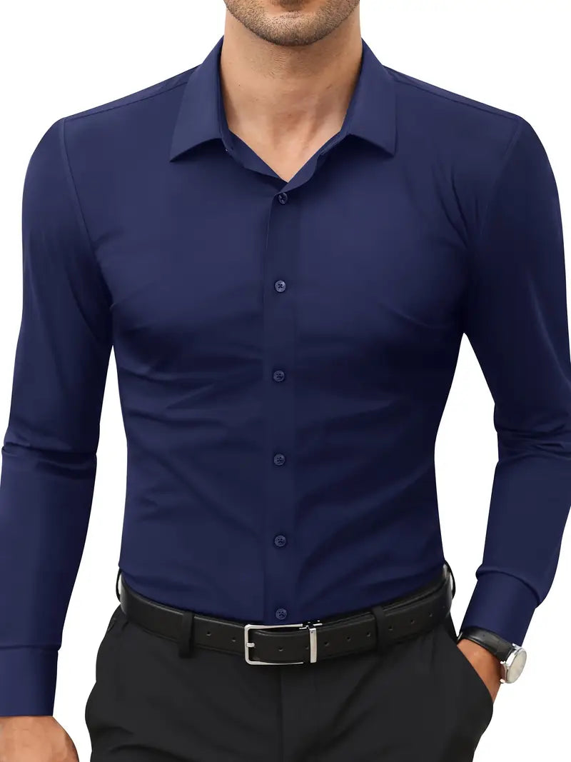 Ratajczak™ | Elegancka koszula slim-fit w jednolitym kolorze – najwyższa jakość