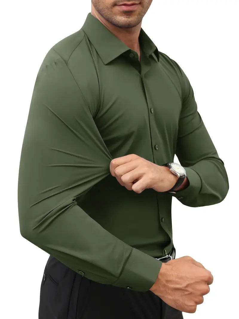 Ratajczak™ | Elegancka koszula slim-fit w jednolitym kolorze – najwyższa jakość
