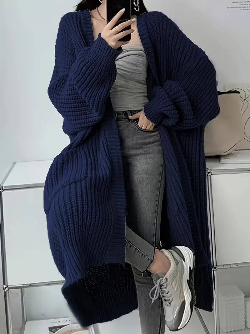 Pawlakowski™ | Stylowy długi kardigan damski z otwartym przodem