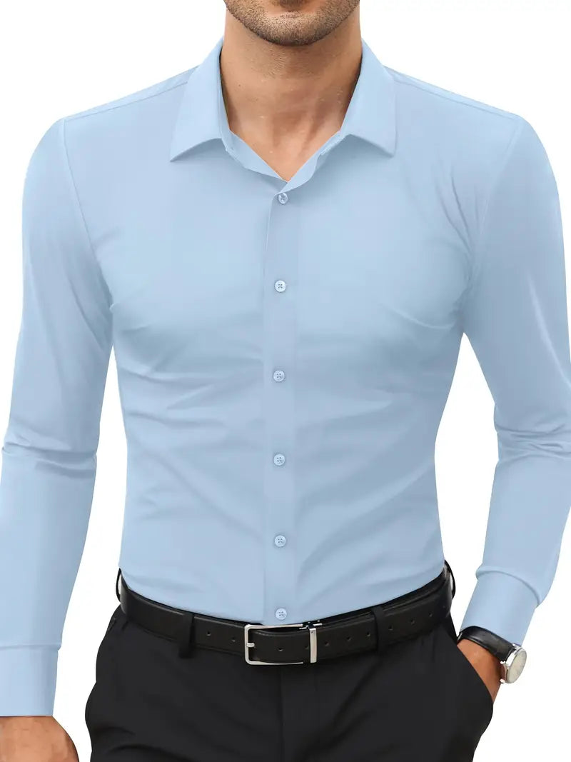 Ratajczak™ | Elegancka koszula slim-fit w jednolitym kolorze – najwyższa jakość