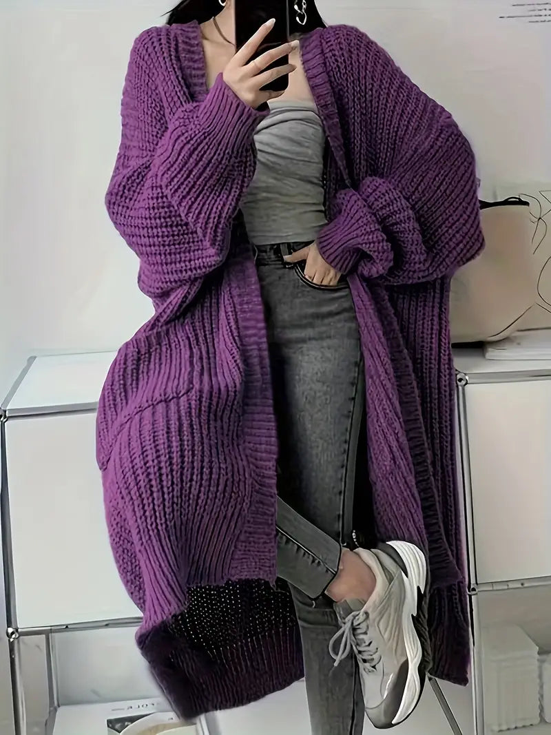 Pawlakowski™ | Stylowy długi kardigan damski z otwartym przodem