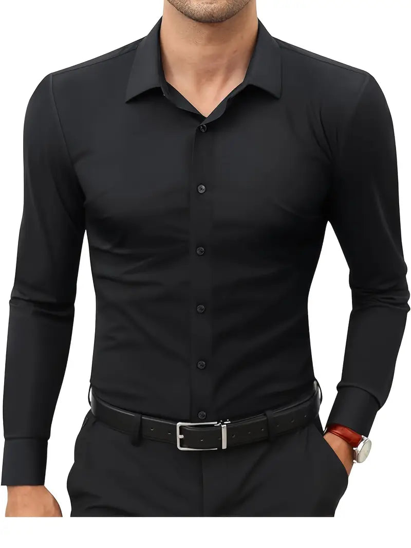 Ratajczak™ | Elegancka koszula slim-fit w jednolitym kolorze – najwyższa jakość