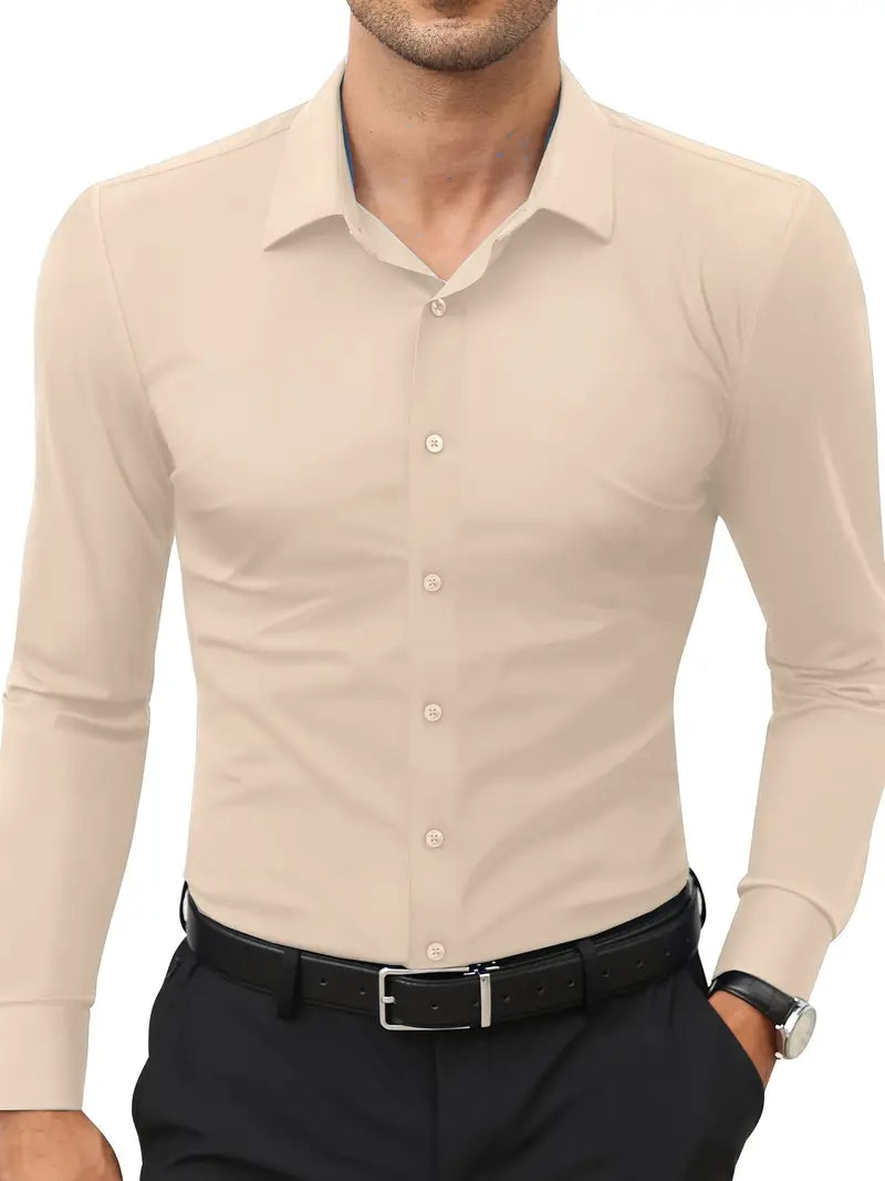 Ratajczak™ | Elegancka koszula slim-fit w jednolitym kolorze – najwyższa jakość