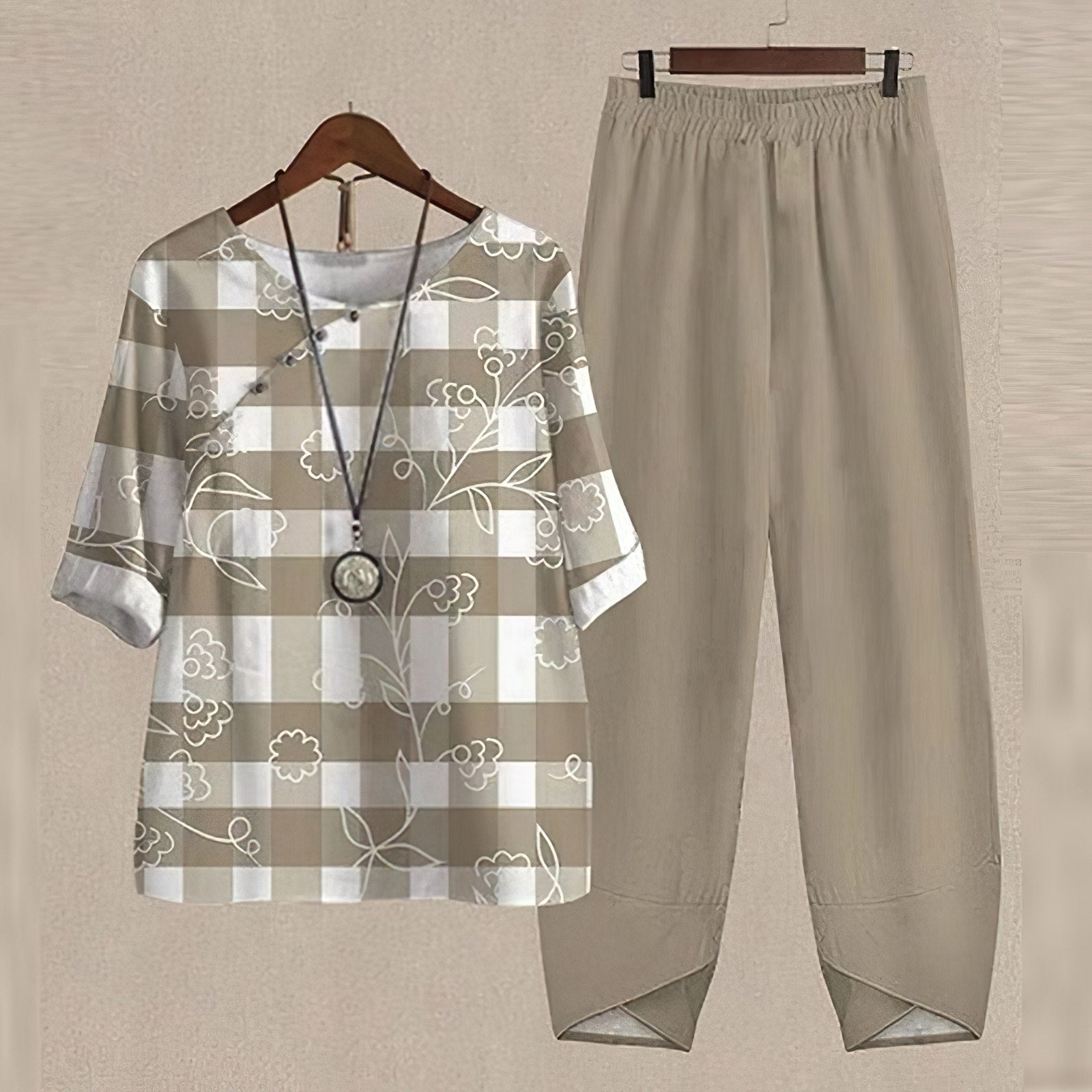 Mazurczyk™ | Retro Kwiatowy Zestaw Dwuczęściowy